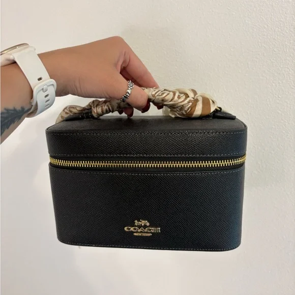 Coach Black Cosmetic Case - Picture 3 of 5